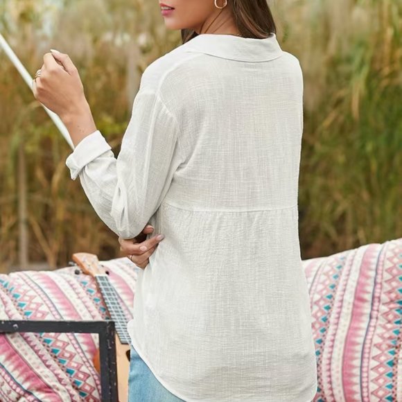 New Women's Button Down Shirt - Long Sleeve - Size Small - Picture 4 of 9